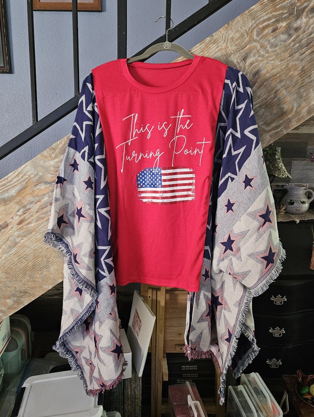 Turning Point Memorium T Shirt Charlie Kirk Upcycle